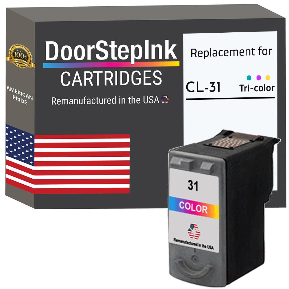 DoorStepInk Brand for Canon CL-31 Color Remanufactured in the USA Ink Cartridge